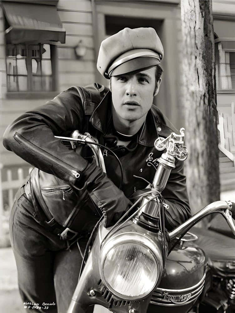 American Actor Marlon Brando As Gang Leader Johnny In The Wild One , Directed By Laszlo Benedek