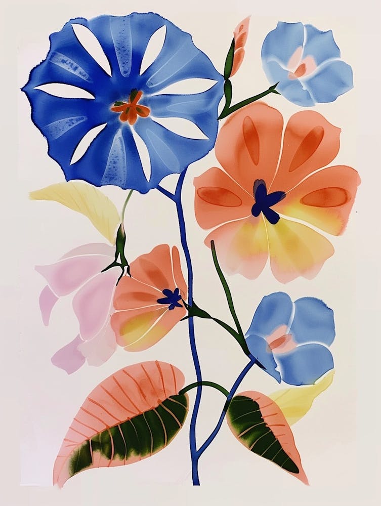 Painted Florals Morning Glory 7