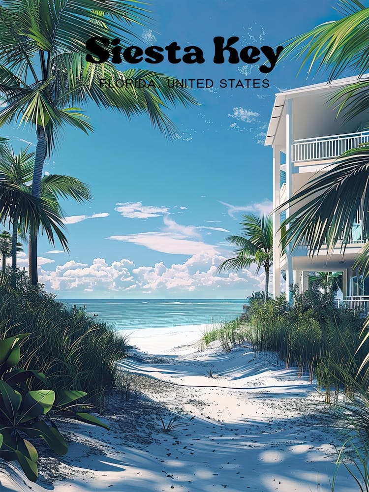 Siesta Key Florida Strand Digitale Reisekunst
