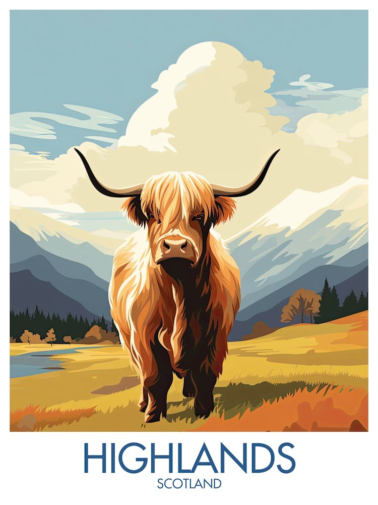 Highlands Travel Print Scotland Gift