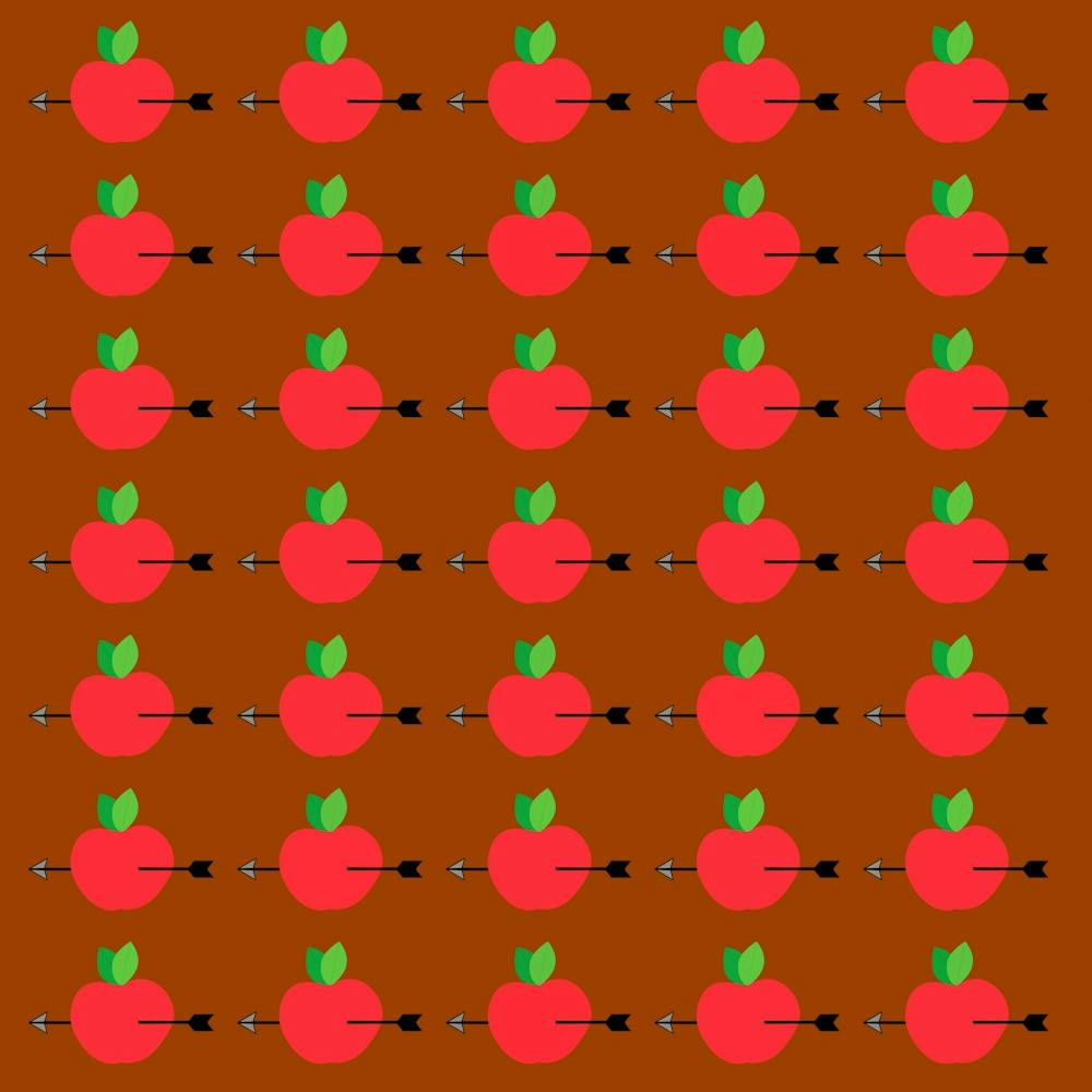 Apple Arrow Pattern Design Drawing