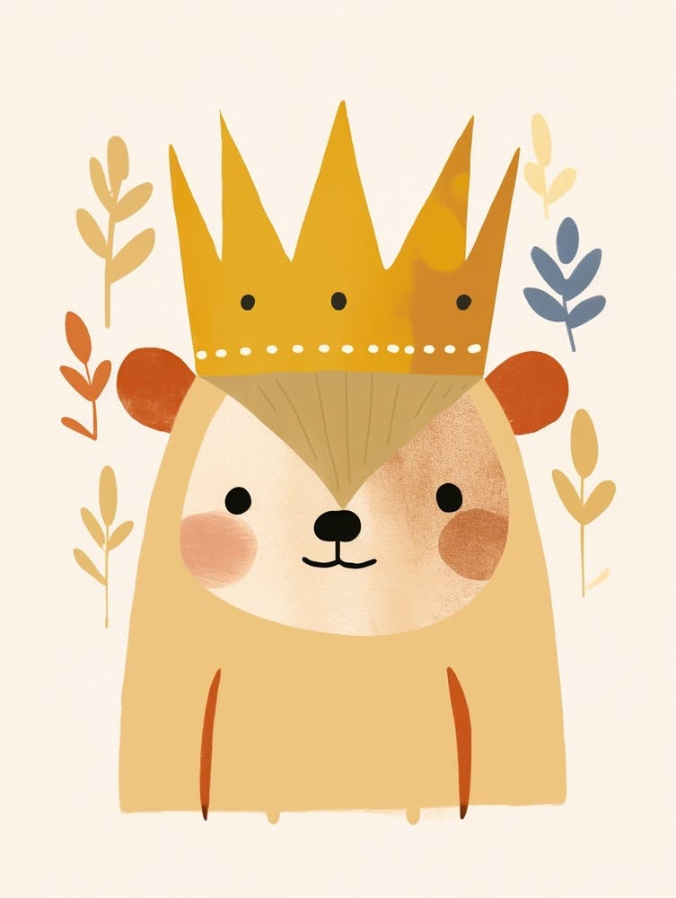 Little Hedgehog 2 Wearing A Crown