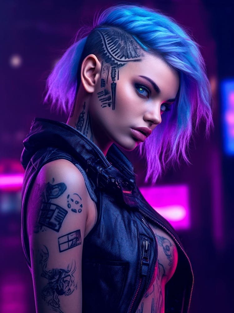 Sexy Cyberpunk Girl 1