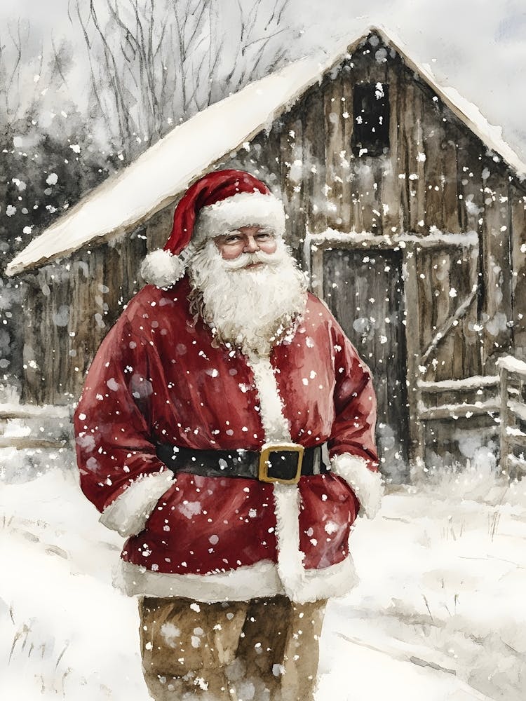 Santa Claus In The Snow 8