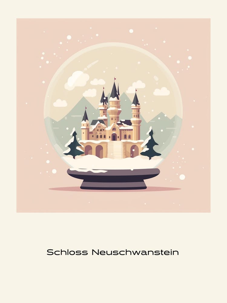 Schloss Neuschwanstein Germany 1 Snowglobe Poster