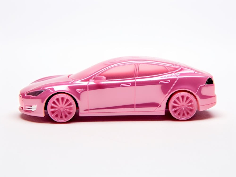Toy Car Tesla Model S Pink
