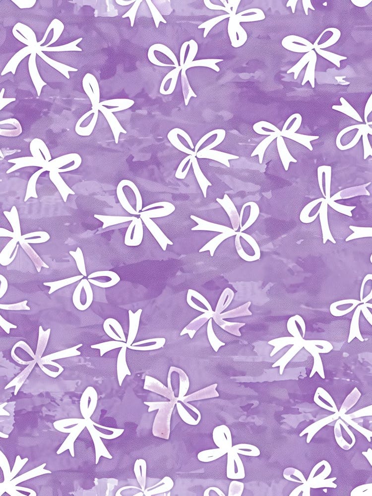 White And Lilac Bows 4 Pattern