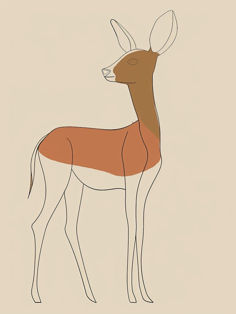Antelope - Boho, Line Art 7