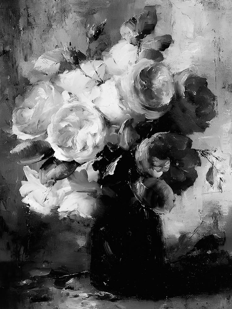 Schwarz-Weiße Rosen 7 Art Print by Monochrome Heaven – Fy!