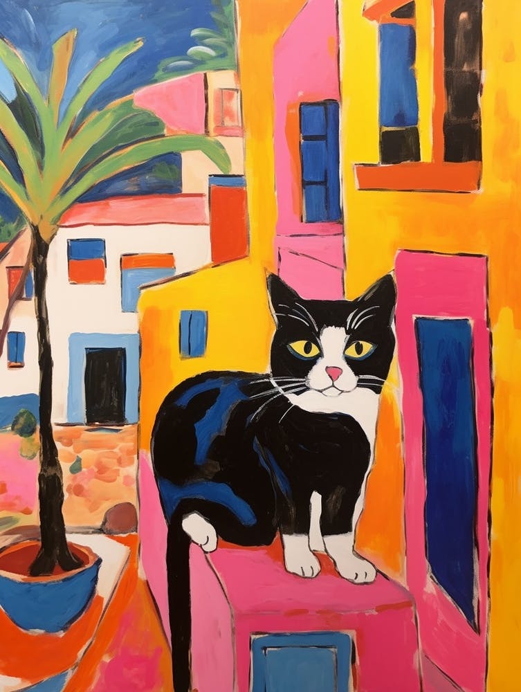 Painting Of A Cat In Malaga Spain 3