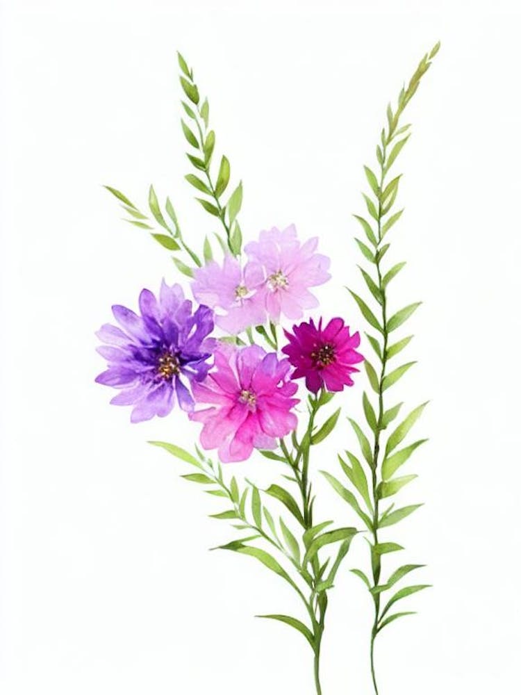 Heidekraut Aquarellblume