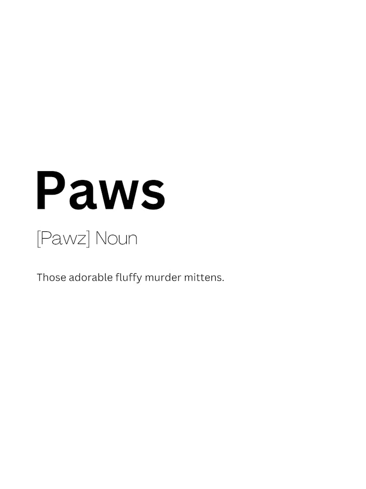 Paws Definition Meaning