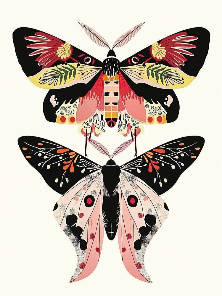 Colourful Insect Illustration Moth 23