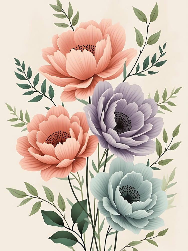 Serene Blush Flower Composition