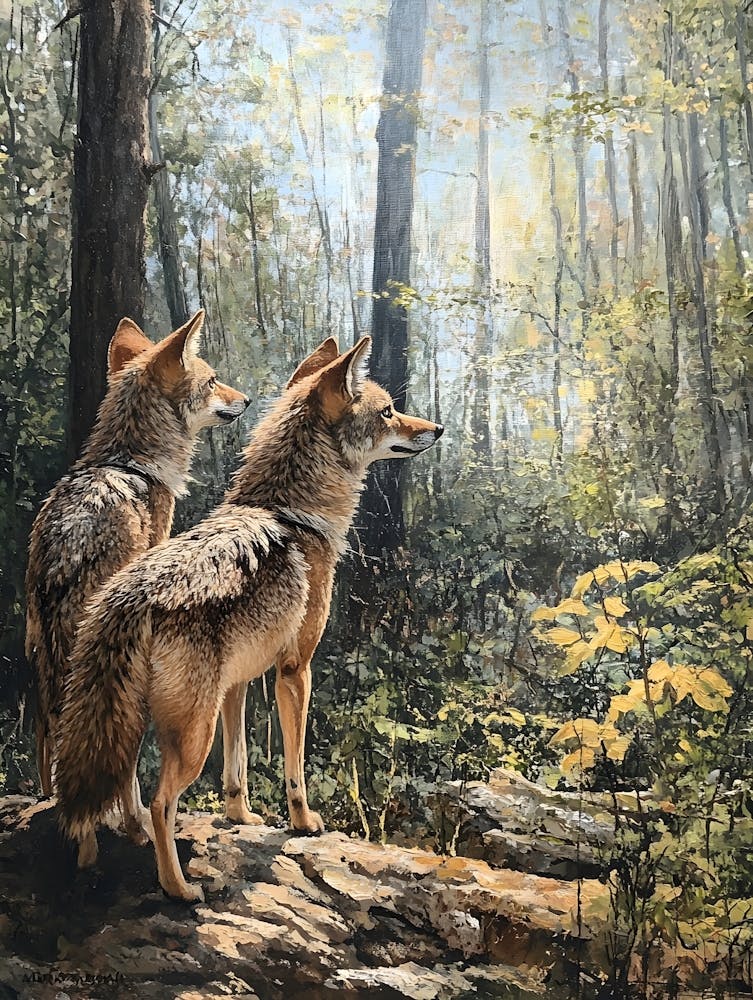 Coyote In The Woods