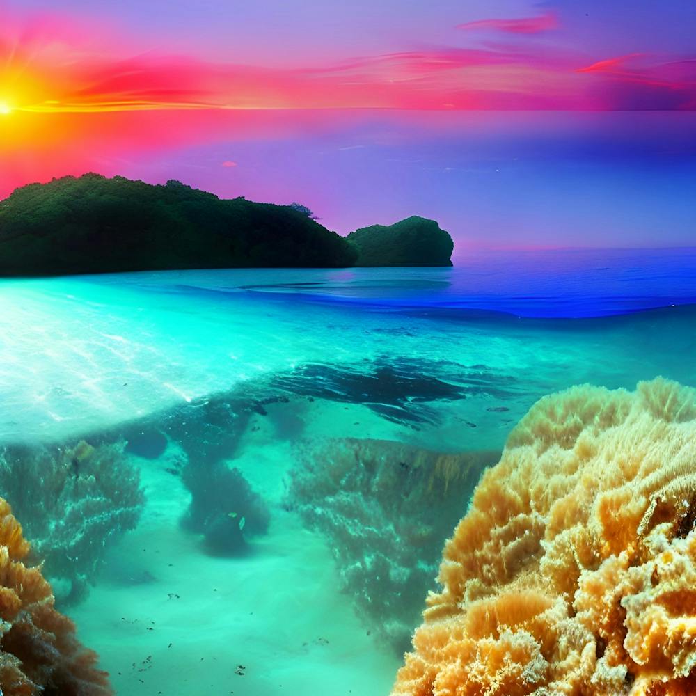 Sea Ocean Landscape Water Transparent Clean Corals Tropics Exotic Vacation Nature Travel