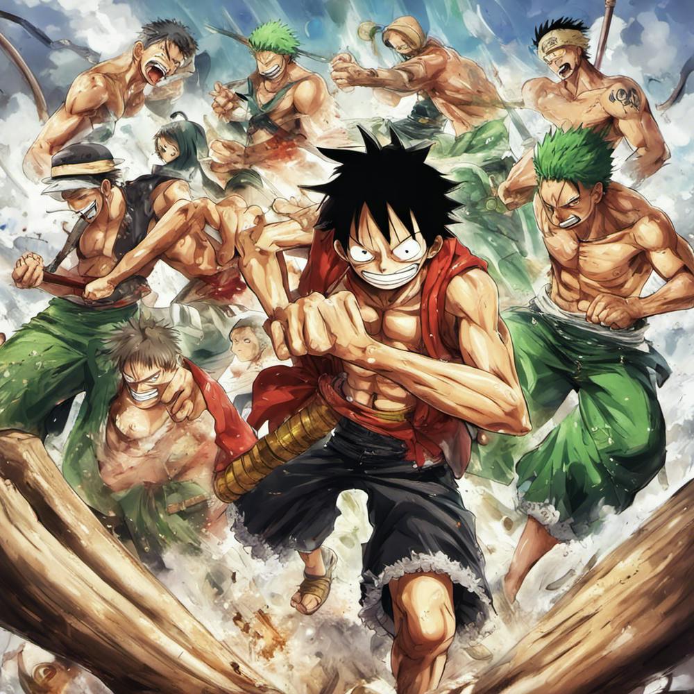 392184 A Fight In One Piece , Luffy And Zoro Anime With S Xl 1024 V1 0