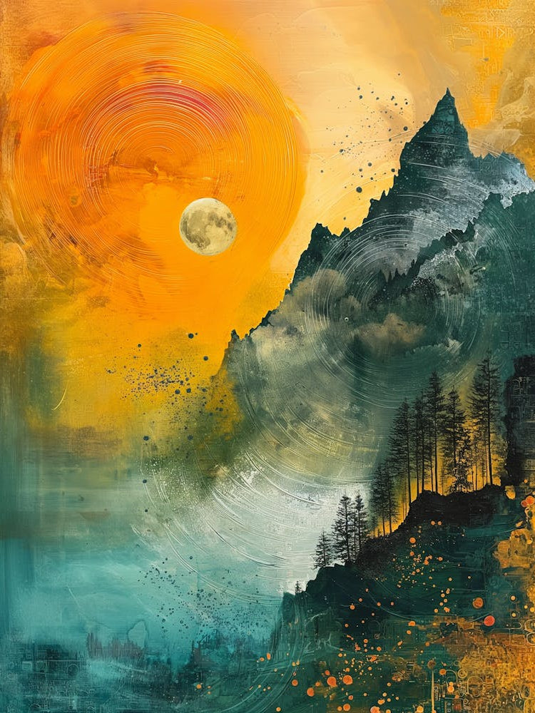 Sunset In The Mountains 1