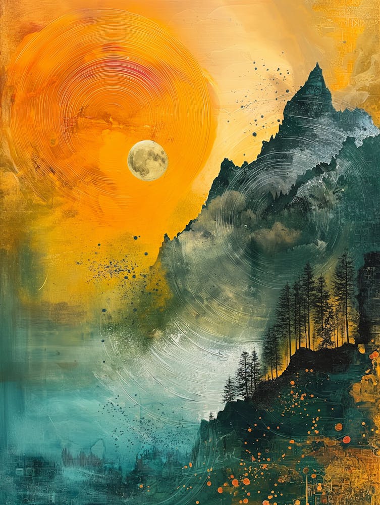 Sunset In The Mountains 1