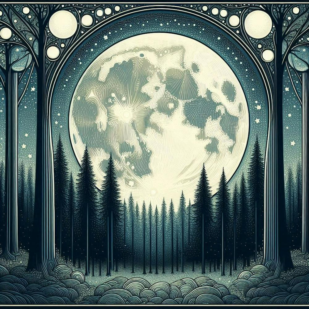 Full Moon In The Forest 3