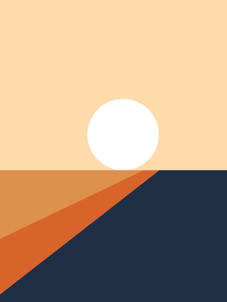 Geometric Shapes Sunrise Sunset Abstract 5 In Classy Vibes 01