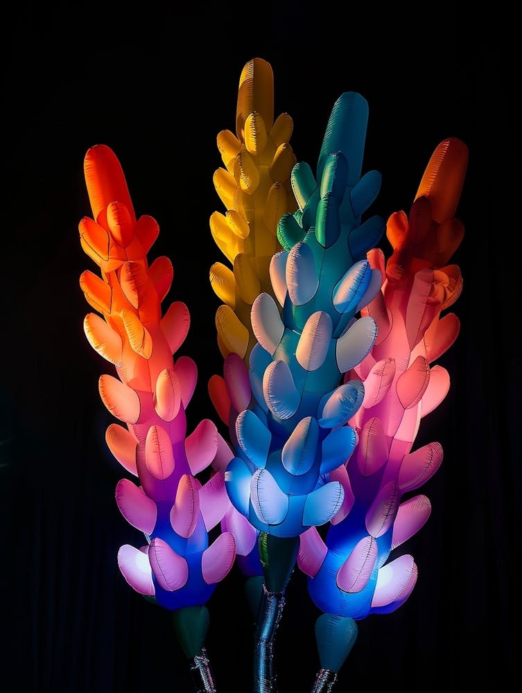 Helle aufblasbare Blumen Löwenmäulchen