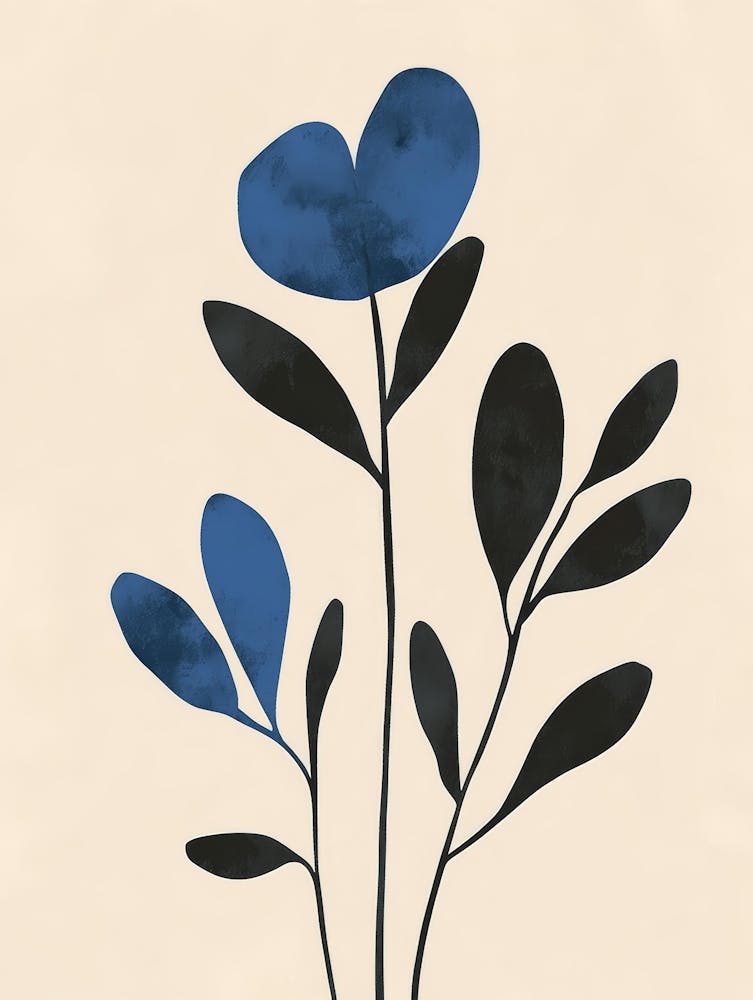 Fleurs Bleues - Impression sur Toile 3