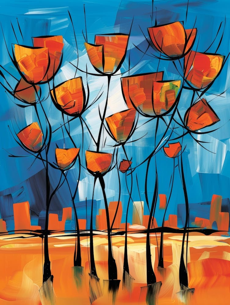 Orange Poppies 9