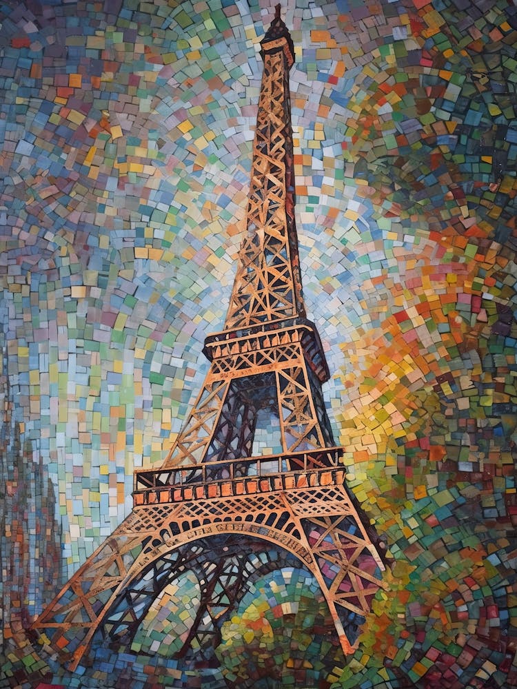 Eiffel Tower Paris Paul Signac Style 1