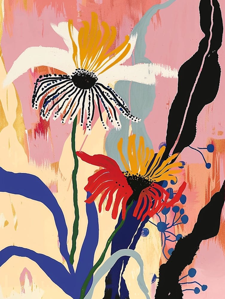 Colourful Flower Illustration Asters 8