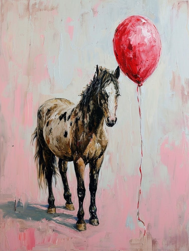 Cute Horse 3 With Balloon