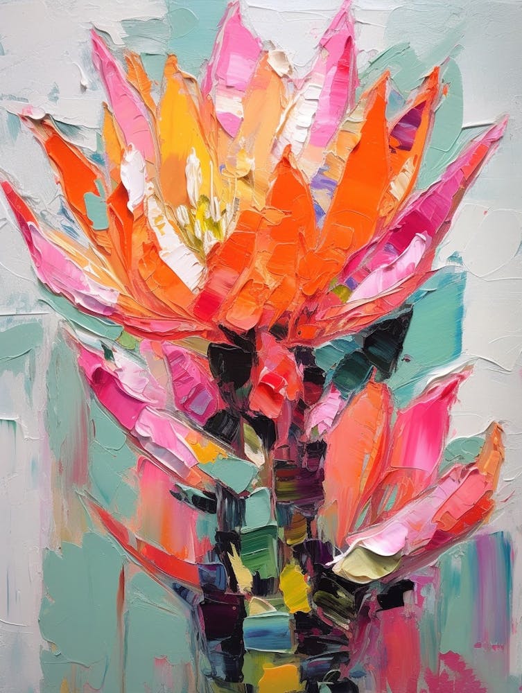 Peinture de Cactus Ferocactus 1