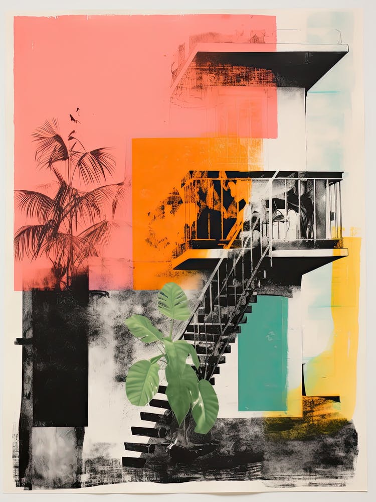 Une Maison à La Havane, Style Risographie Abstrait 4