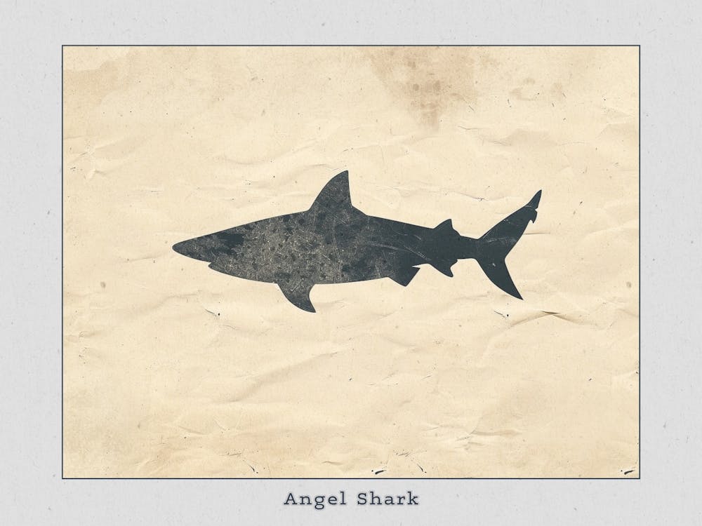 Angel Shark Silhouette 2 Poster