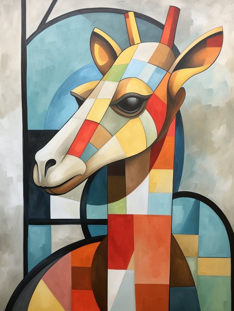 Giraffe Abstract Pop Art 1