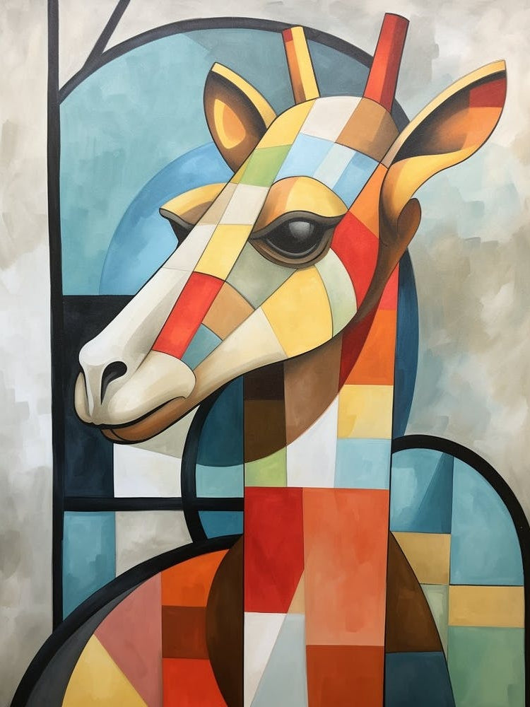 Giraffe Abstract Pop Art 1