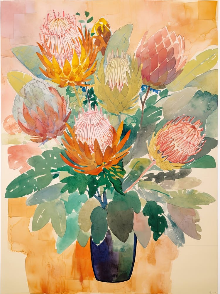 Proteas Flower Illustration 1