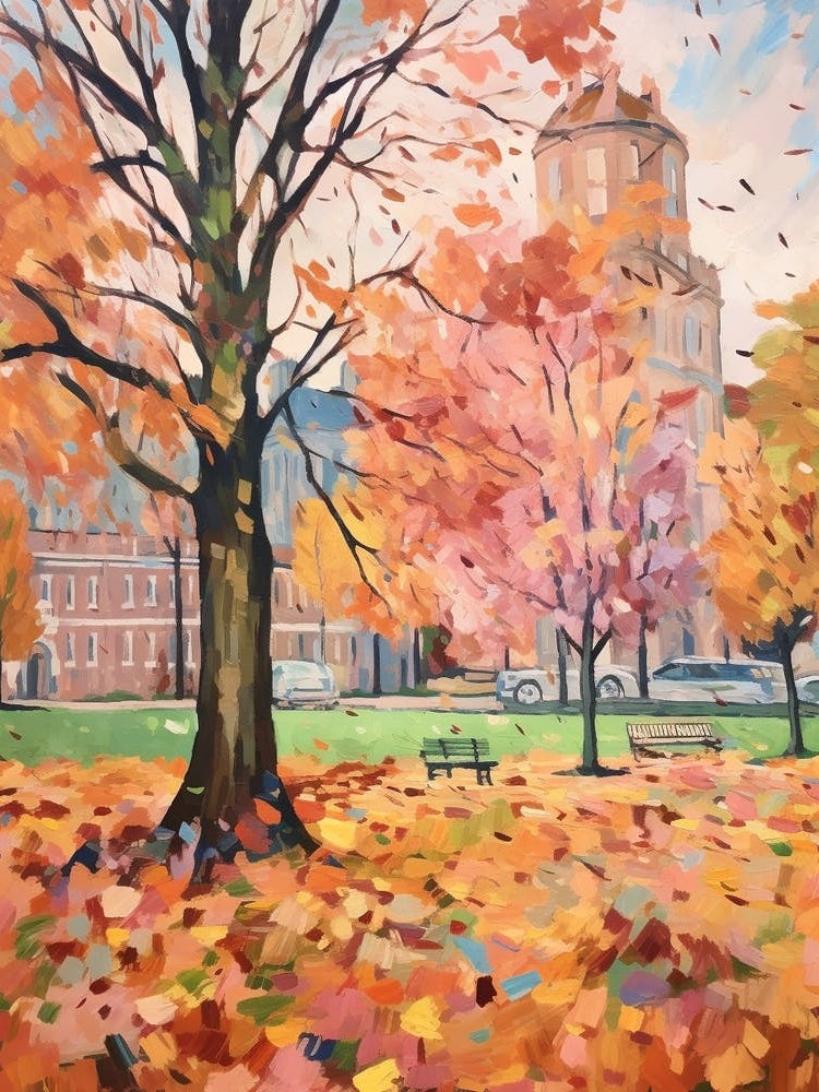 Autumn City Park Painting Castle Park Bristol 1
