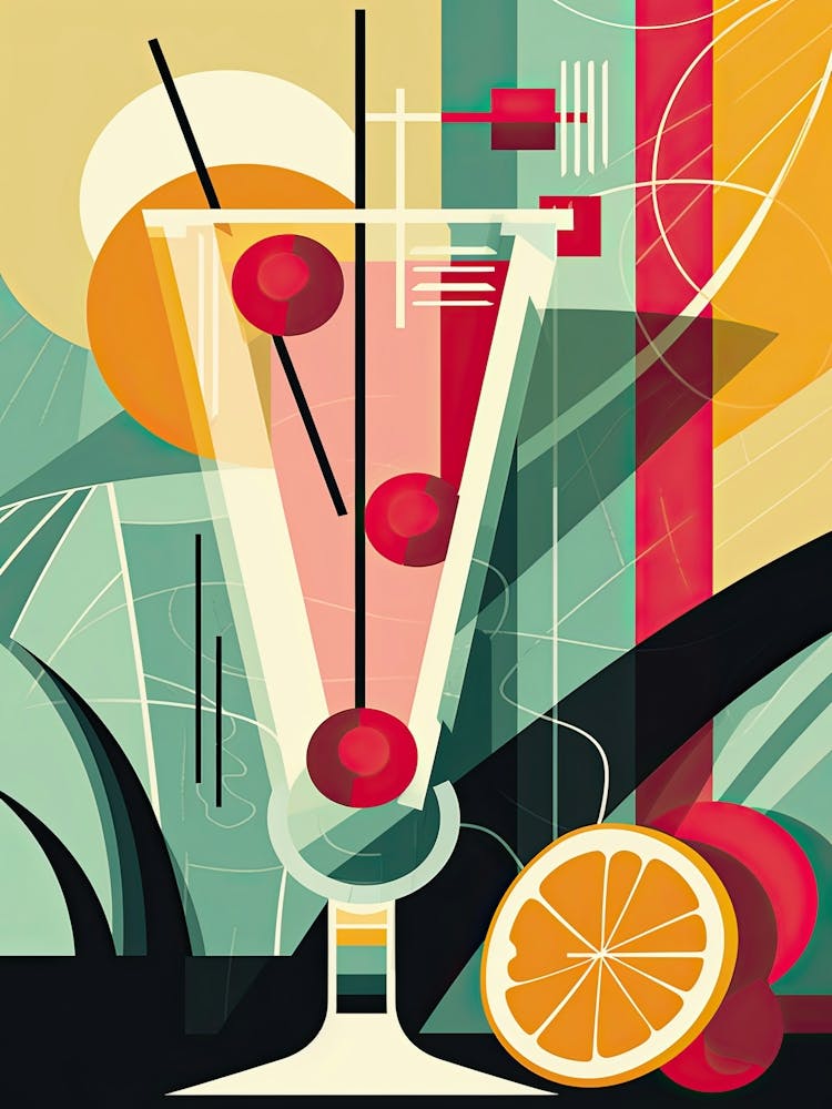 Tom Collins Cocktail Illustration 3
