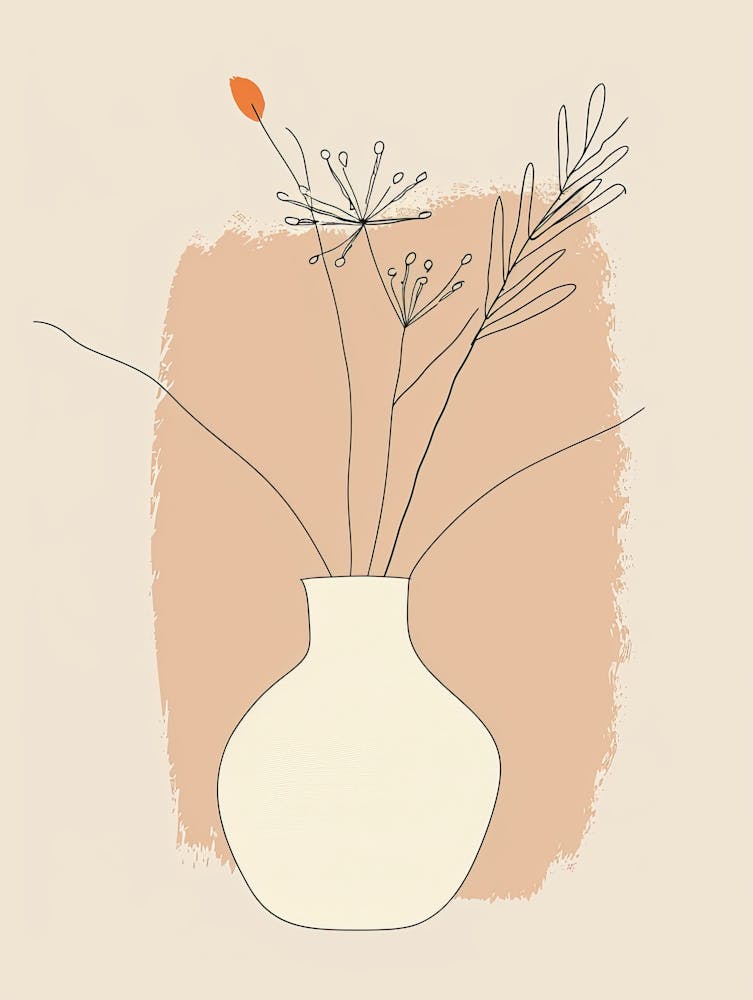Stockholm Botanical Garden Boho Line Art