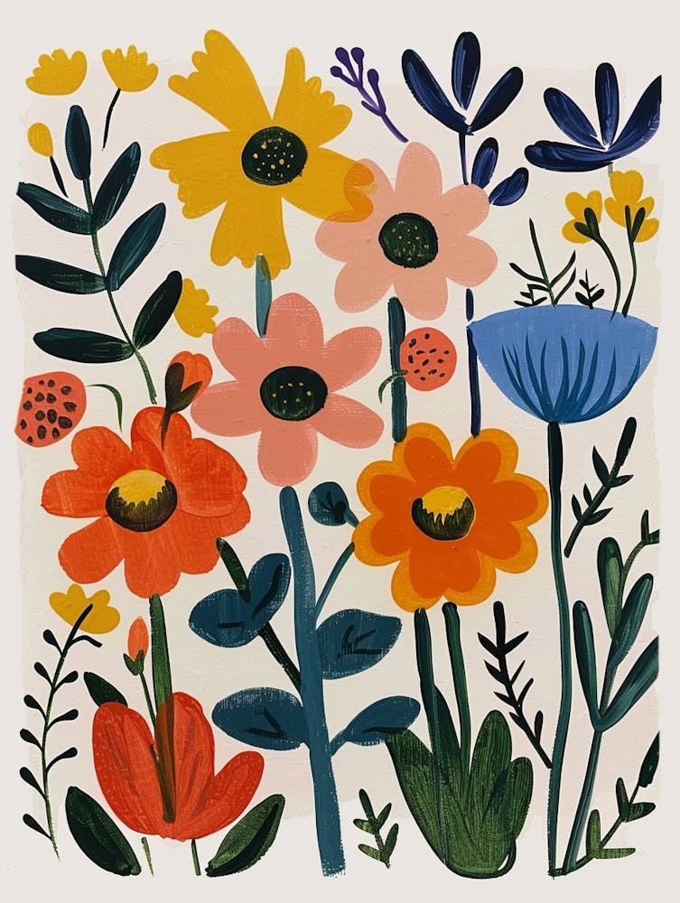 Painted Florals Marigold 4