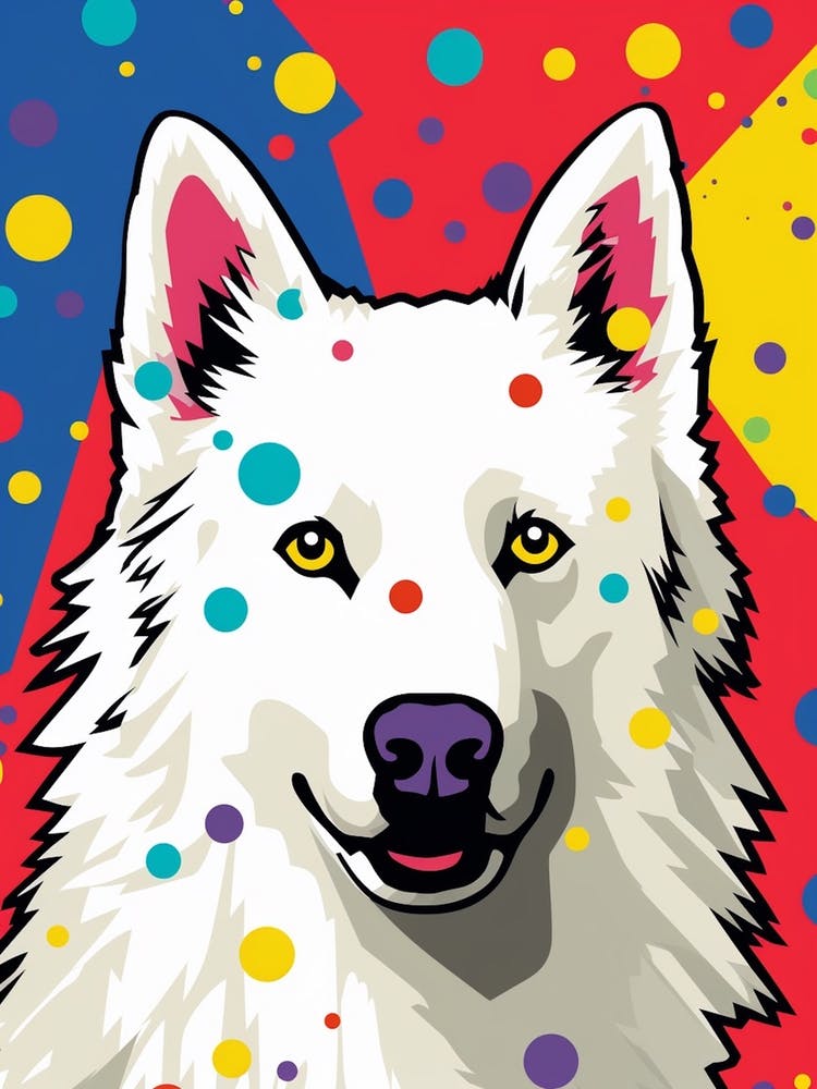 Pop Art Cartoon Samoyed 2