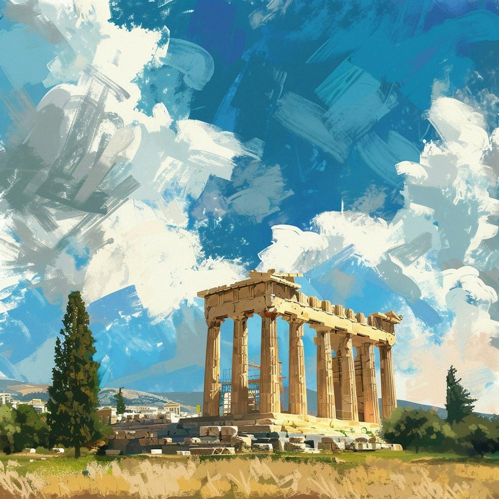 Parthénon - Peinture à l'Huile