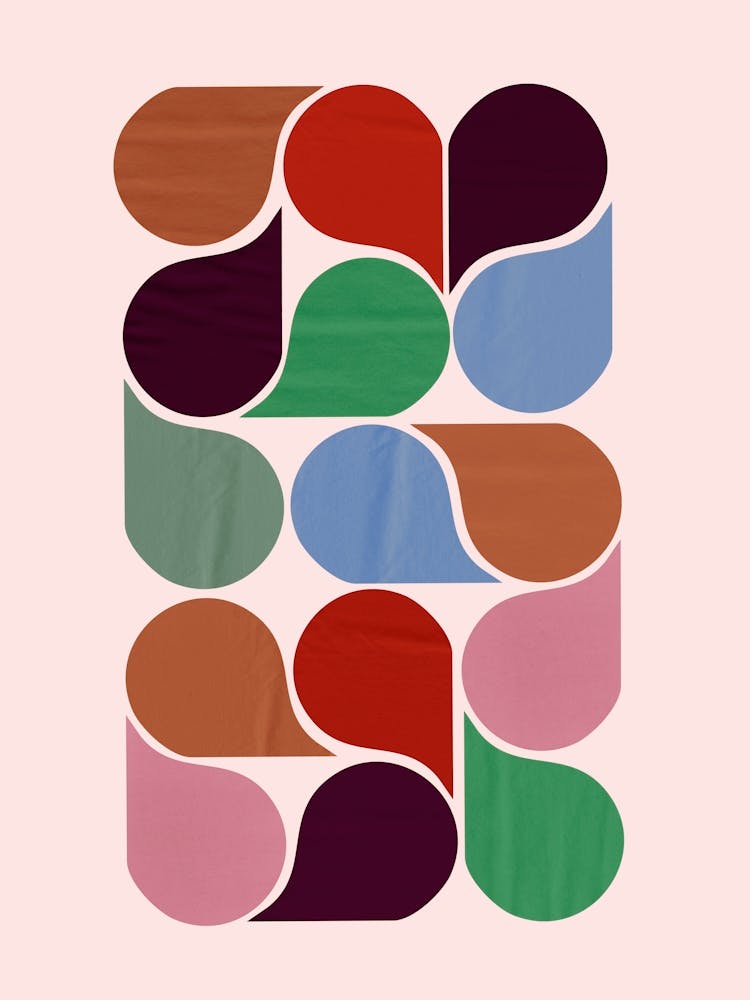 Modern Abstract Teardrop Shapes