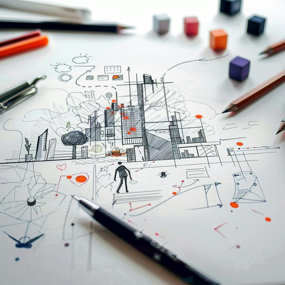 Drawing Of A City