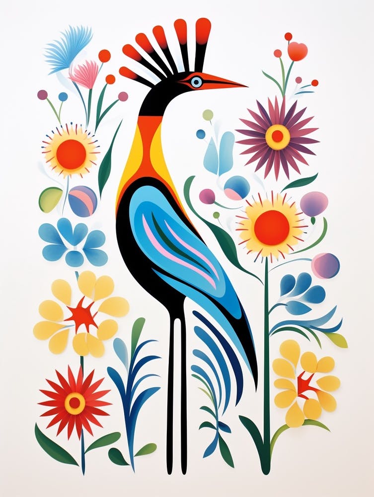 Scandinavian Bird Illustration Roadrunner 4