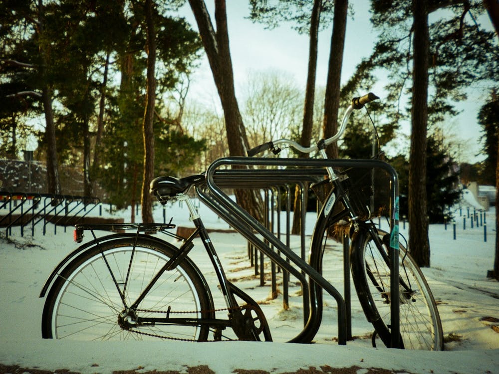 Bicycle In The Snow