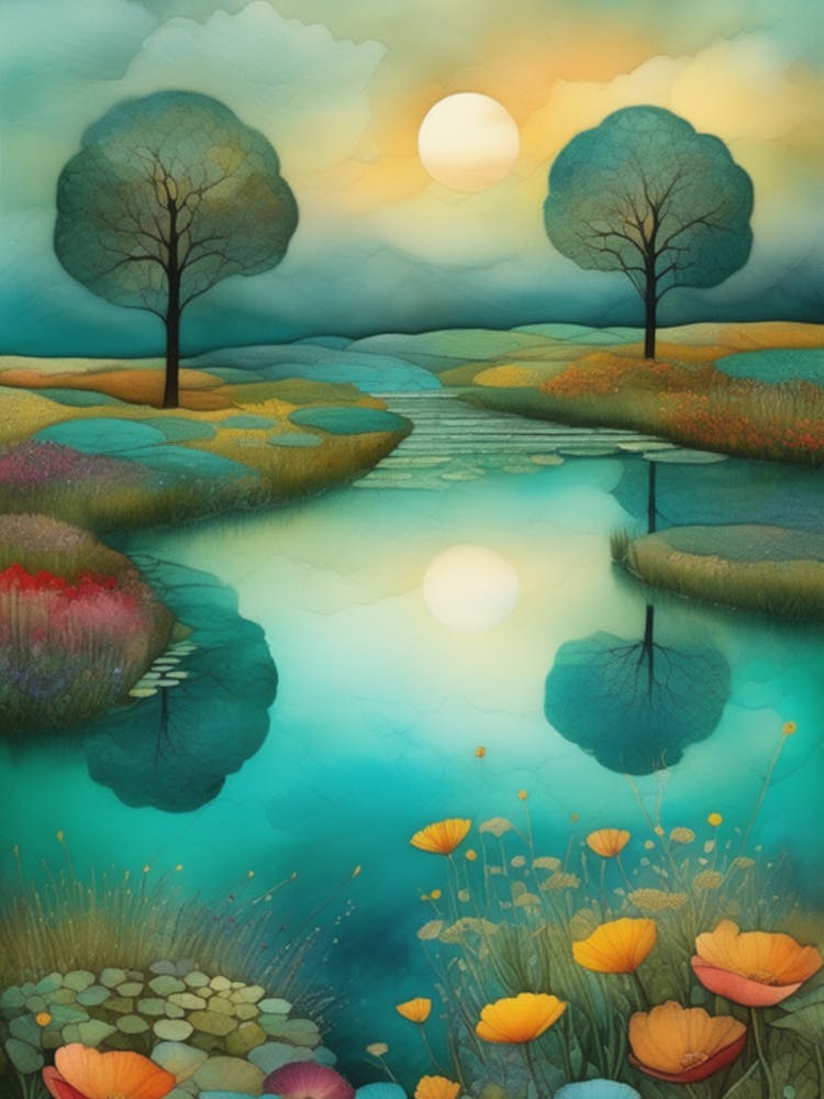 Sunset Over The River 2