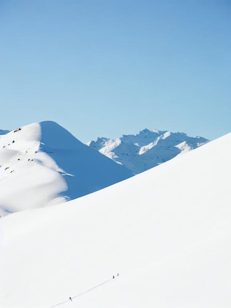 Les Trois Vallées, France Minimalistisches Skiposter