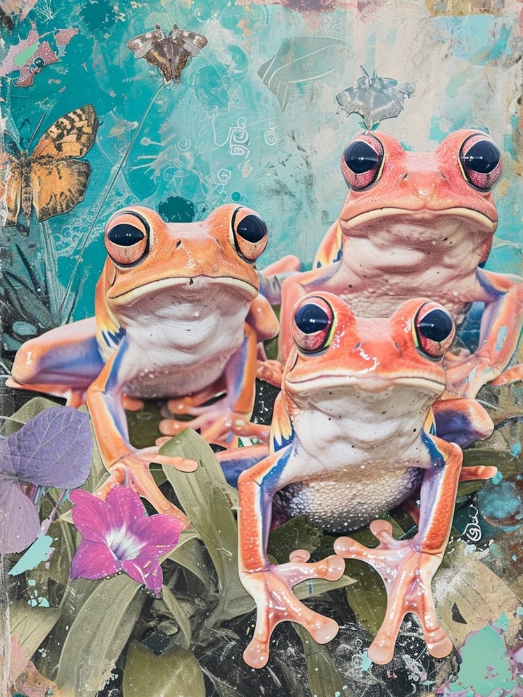 Kitsch Rainbow Frogs 2
